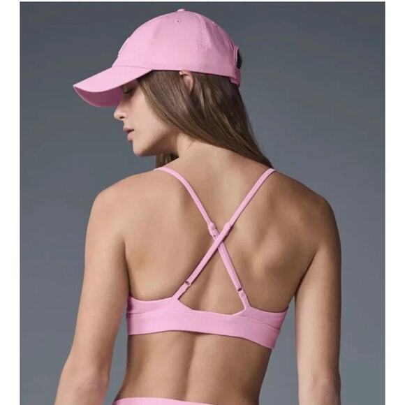 SOLD NWT Alo Yoga Pink Off Duty Cap Logo Adjustable Clean Girl Pilates Core - Picture 6 of 11